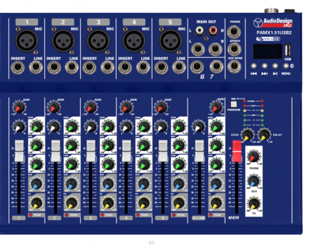 PAMX1.51 USB2 Mixer AudiodesignPro
